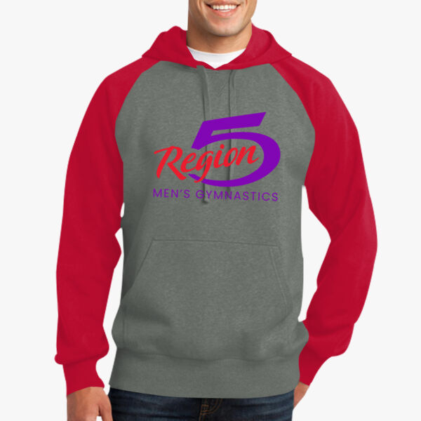 Raglan Colorblock Pullover Hooded Sweatshirt Thumbnail